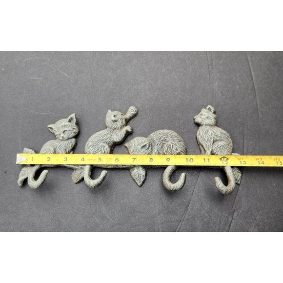 Cats Kittens With 4 Hooks Hangers For Wall Coat Key - Picture 6 of 14